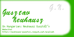 gusztav neuhausz business card